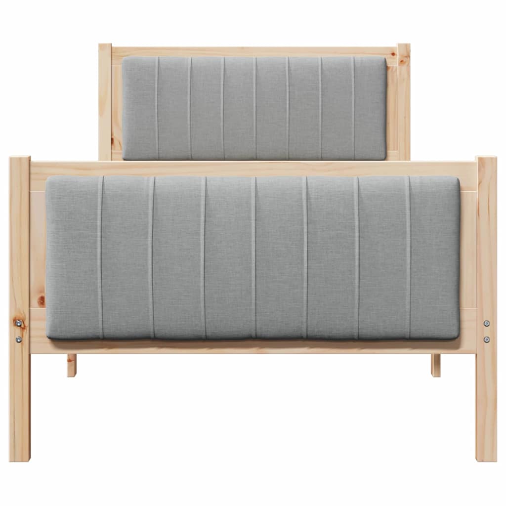 Struttura del Letto Marrone e grigio chiaro 90 x 200 cm 878494
