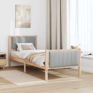 Struttura del Letto Marrone e grigio chiaro 80 x 200 cm 878499