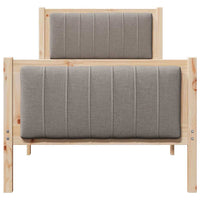 Struttura del letto con testiera-Giroletto con Testiera Marrone e taupe 75 x 190 cm 990095