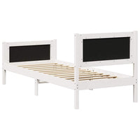 Struttura del Letto Bianco e grigio chiaro 75 x 190 cm 878513