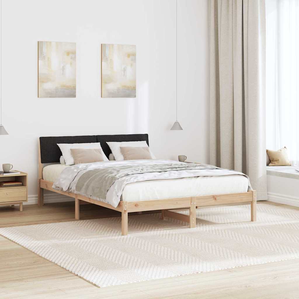 Struttura del Letto con testiera Marrone e nero 160 x 200 cm 878526