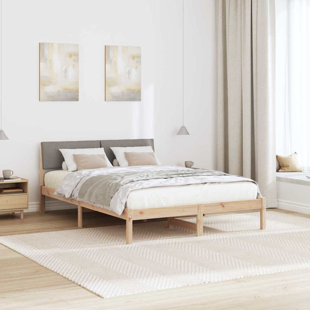 Struttura del Letto con testiera Marrone e taupe 140 x 200 cm 878537