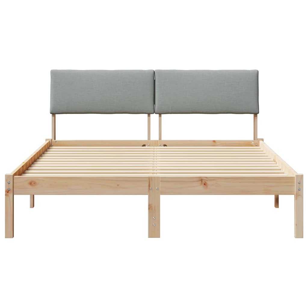 Struttura del Letto Marrone e grigio chiaro 140 x 190 cm 878544