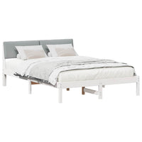 Struttura del Letto Bianco e grigio chiaro 135 x 190 cm 878553