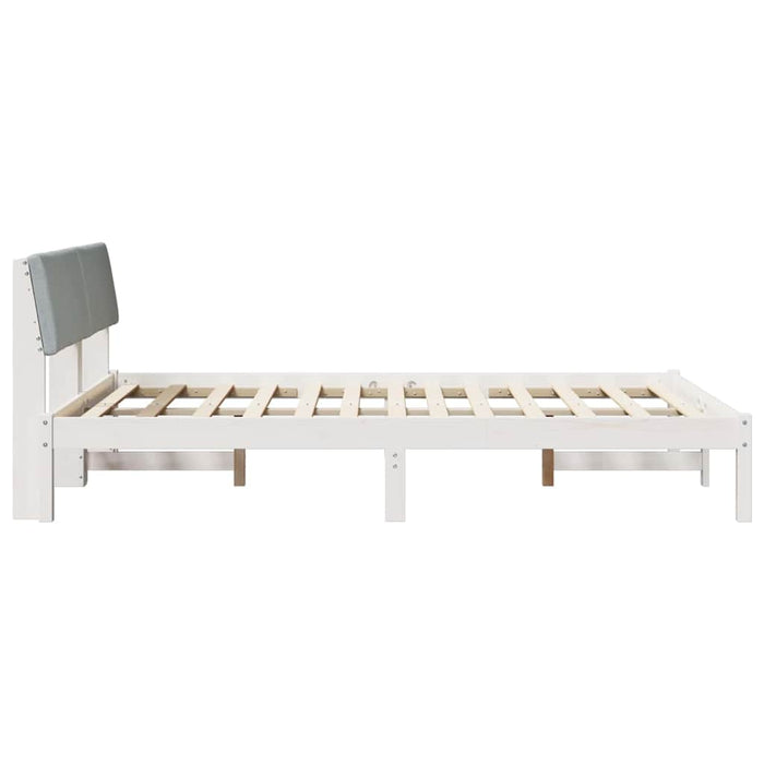 Struttura del Letto Bianco e grigio chiaro 135 x 190 cm 878553