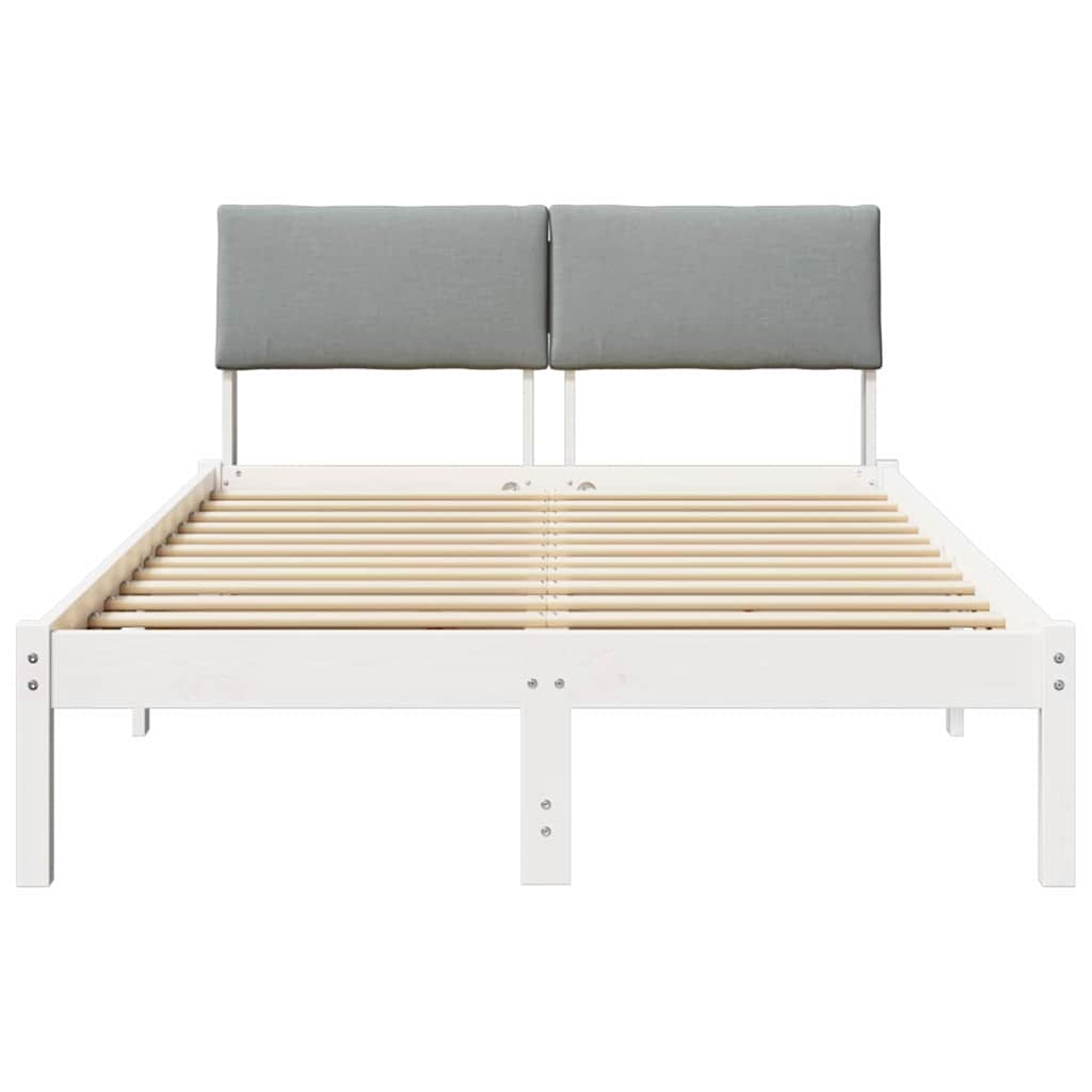 Struttura del Letto Bianco e grigio chiaro 120 x 190 cm 878558