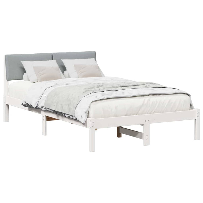 Struttura del Letto Bianco e grigio chiaro 120 x 190 cm 878558