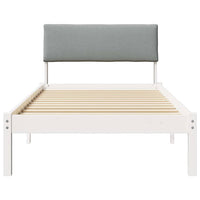 Struttura del Letto Bianco e grigio chiaro 100 x 200 cm 878563
