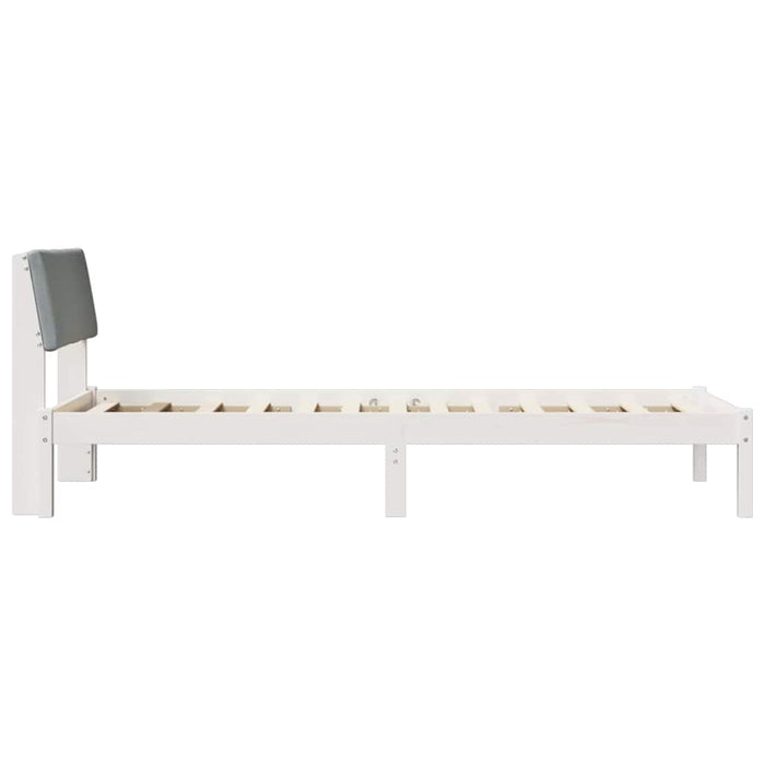 Struttura del Letto Bianco e grigio chiaro 100 x 200 cm 878563