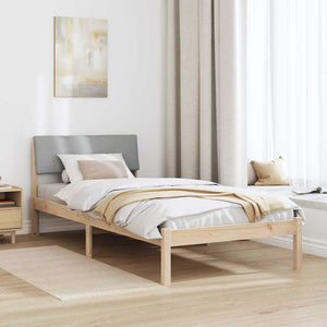 Struttura del Letto Marrone e grigio chiaro 90 x 200 cm 878564