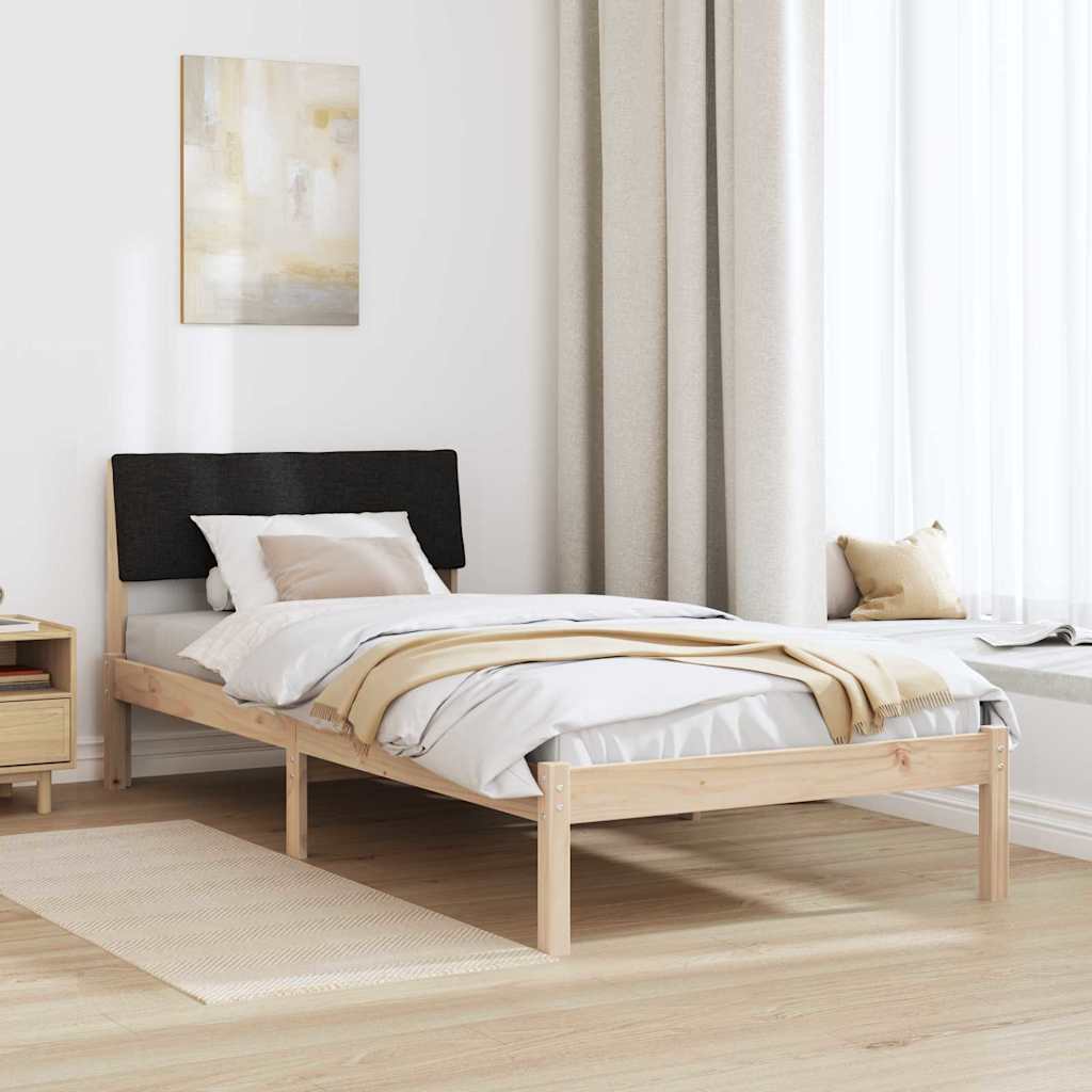 Struttura del Letto con testiera Marrone e nero 90 x 200 cm 878566
