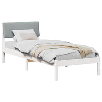 Struttura del Letto Bianco e grigio chiaro 80 x 200 cm 878573