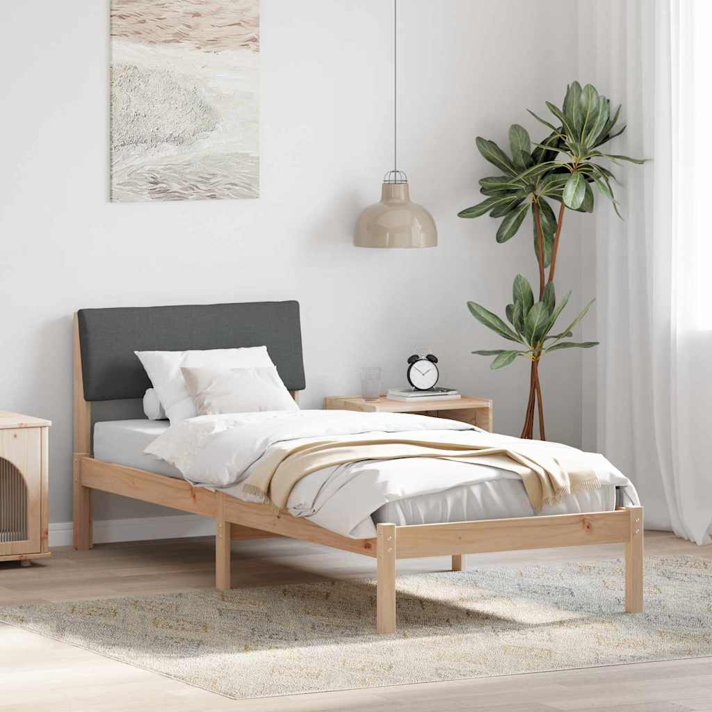 Struttura del Letto marrone e grigio scuro 75 x 190 cm 878580