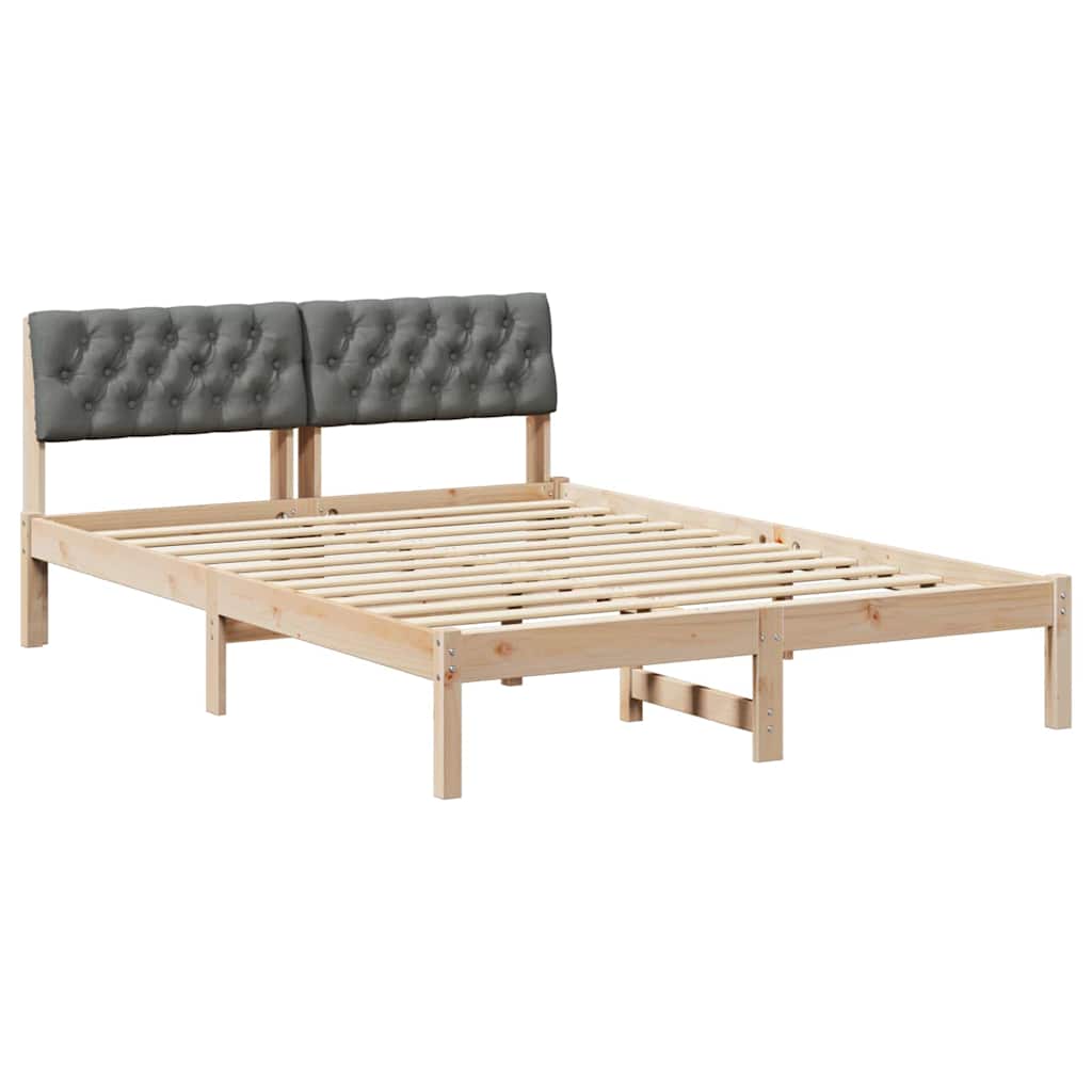 Struttura del Letto marrone e grigio scuro 160 x 200 cm 878595