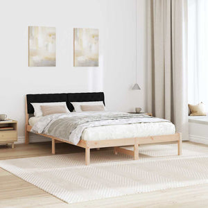 Struttura del Letto con testiera Marrone e nero 160 x 200 cm 878596