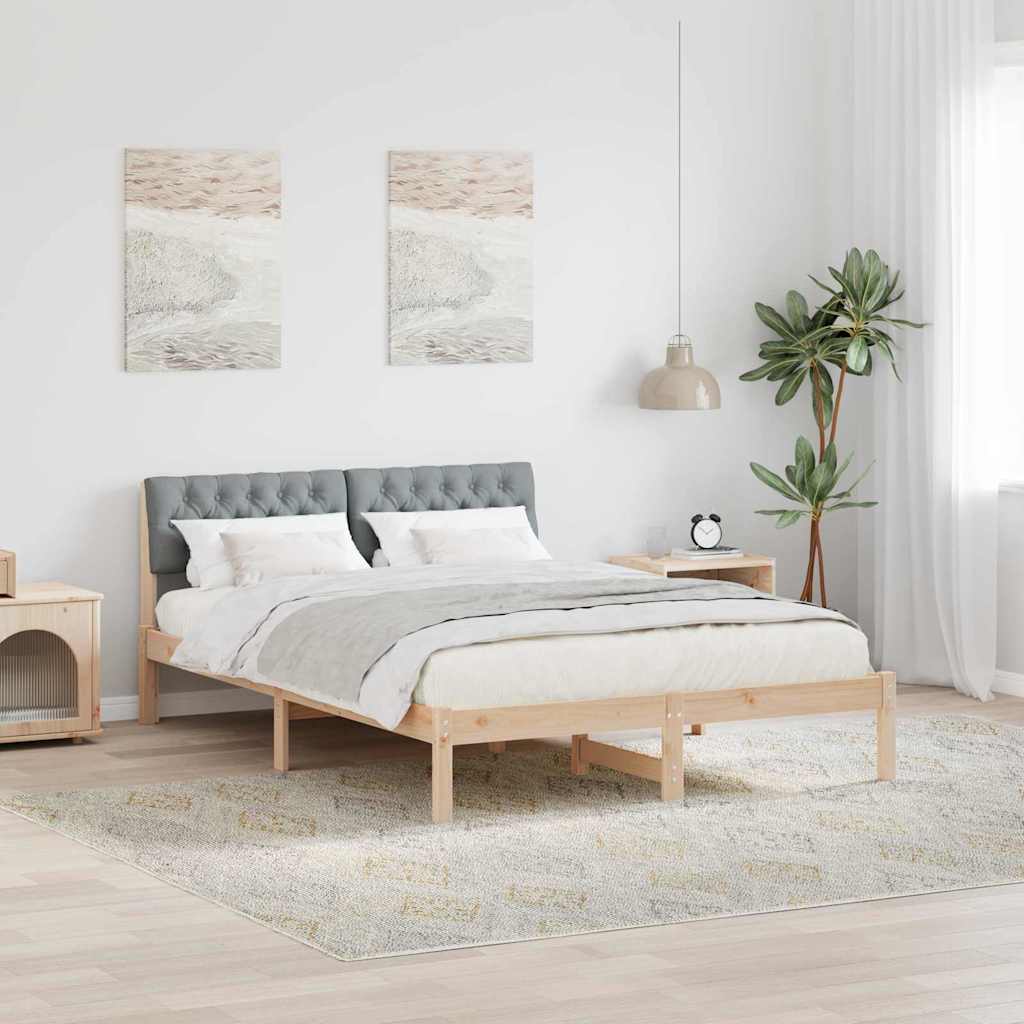 Struttura del Letto Marrone e grigio chiaro 135 x 190 cm 878619