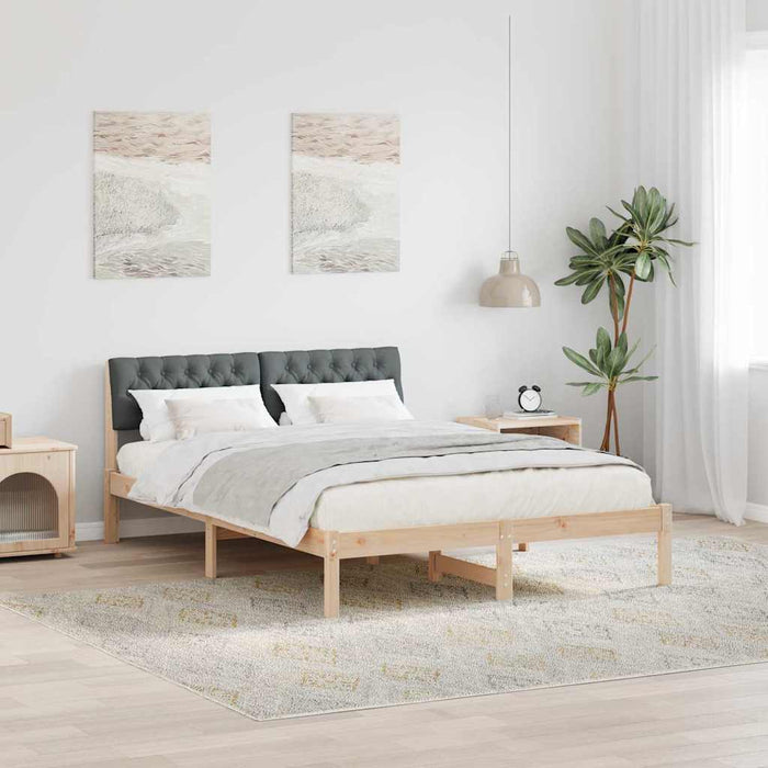 Struttura del Letto marrone e grigio scuro 135 x 190 cm 878620