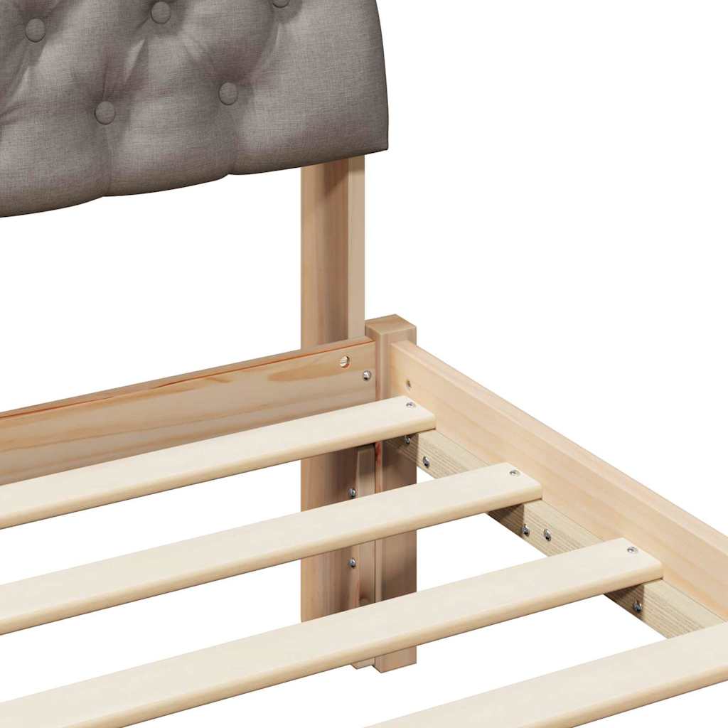 Struttura del letto con testiera-Giroletto con Testiera Marrone e taupe 120 x 190 cm 124108