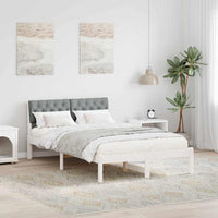 Struttura del Letto Bianco e grigio chiaro 120 x 190 cm 878628