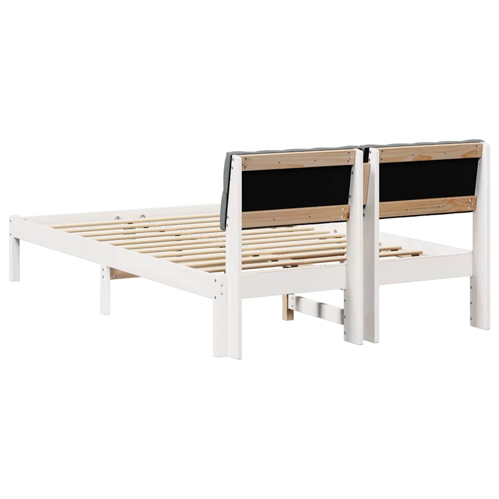Struttura del Letto Bianco e grigio chiaro 120 x 190 cm 878628
