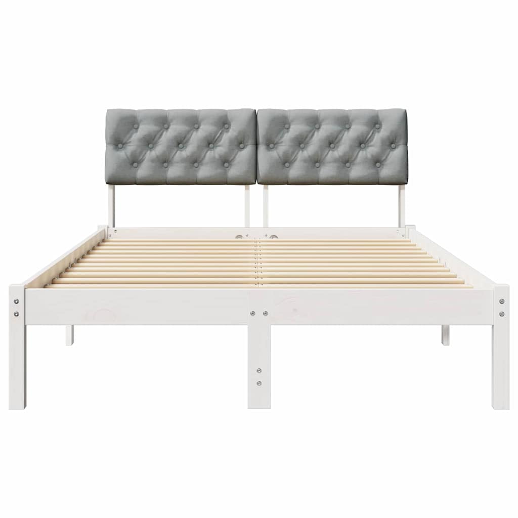 Struttura del Letto Bianco e grigio chiaro 120 x 190 cm 878628