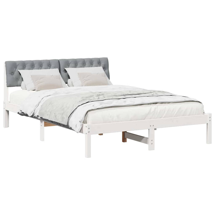 Struttura del Letto Bianco e grigio chiaro 120 x 190 cm 878628
