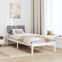 Struttura del Letto Bianco e grigio chiaro 80 x 200 cm 878643