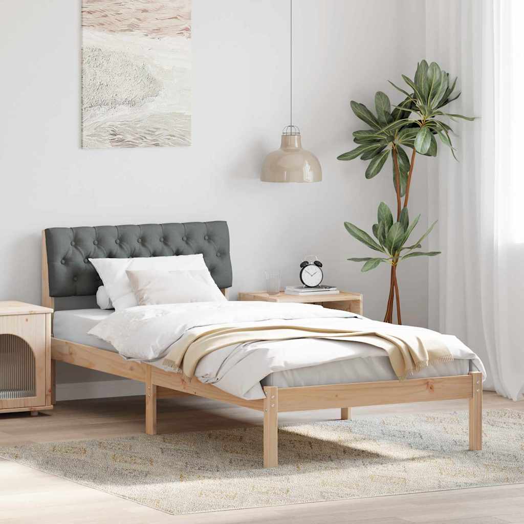 Struttura del Letto marrone e grigio scuro 90 x 190 cm 878645