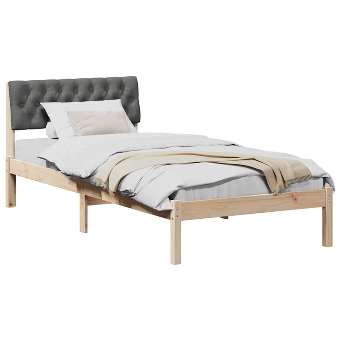 Struttura del Letto marrone e grigio scuro 90 x 190 cm 878645