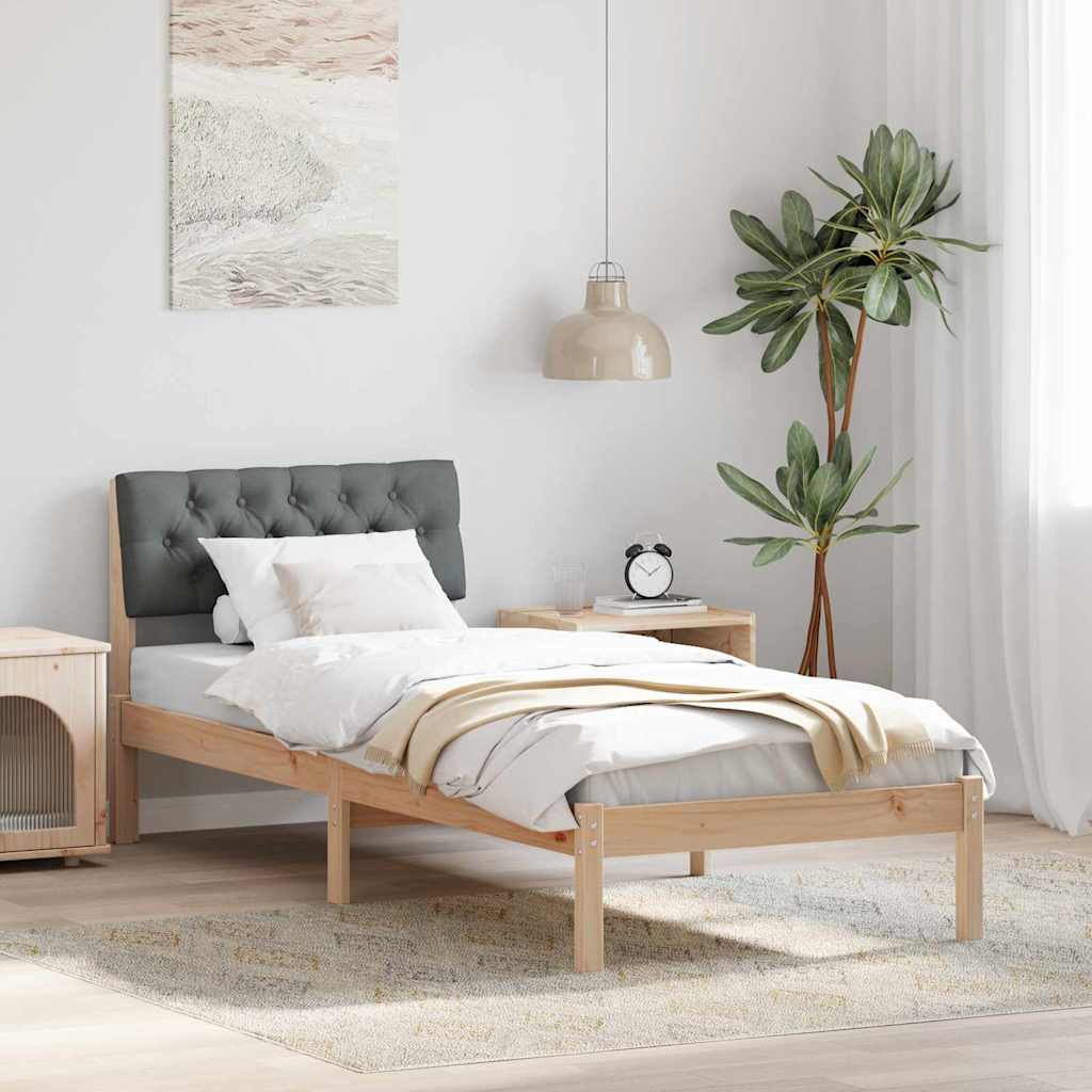 Struttura del Letto marrone e grigio scuro 75 x 190 cm 878650