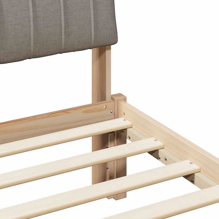 Struttura del letto con testiera-Giroletto con Testiera Marrone e taupe 120 x 190 cm 893867