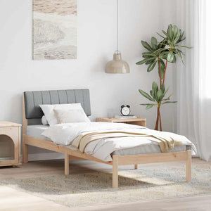 Struttura del Letto Marrone e grigio chiaro 75 x 190 cm 878719