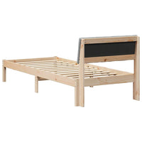 Struttura del Letto Marrone e grigio chiaro 75 x 190 cm 878719