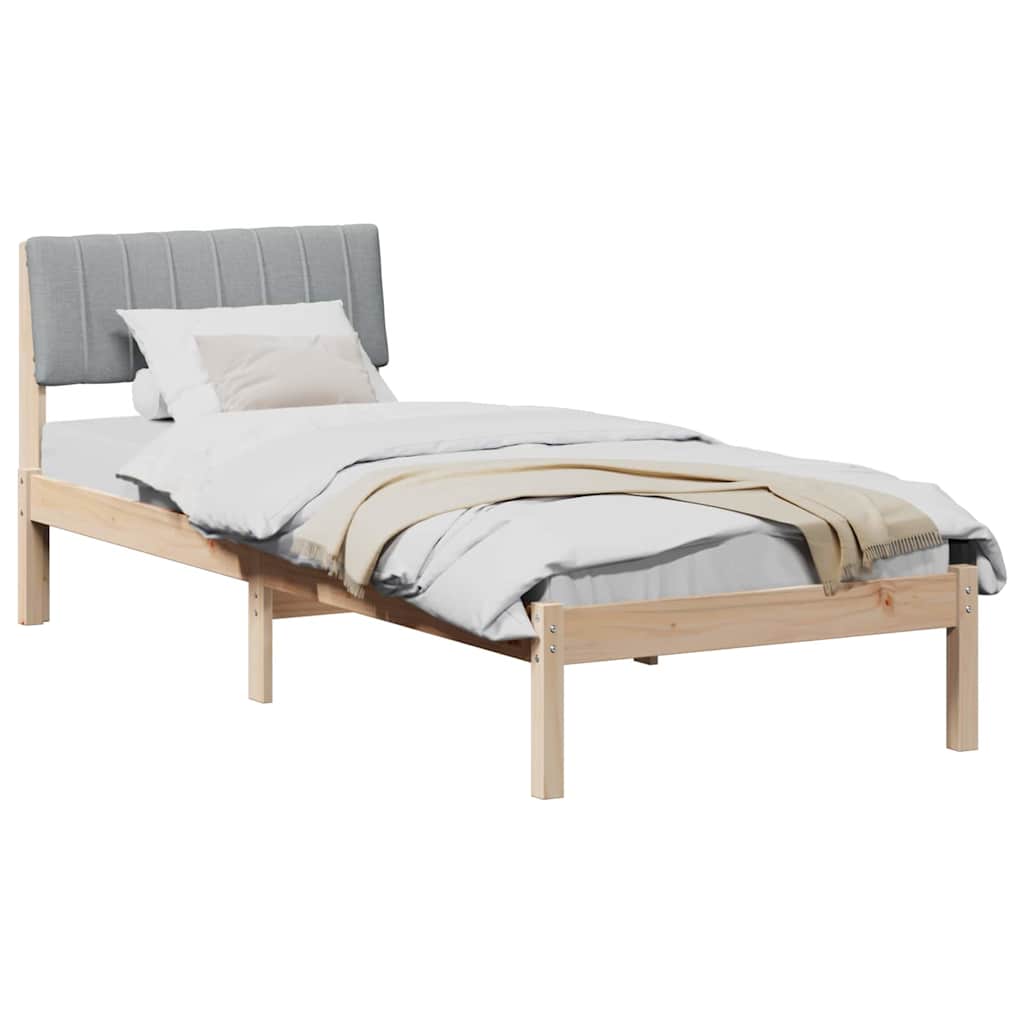 Struttura del Letto Marrone e grigio chiaro 75 x 190 cm 878719