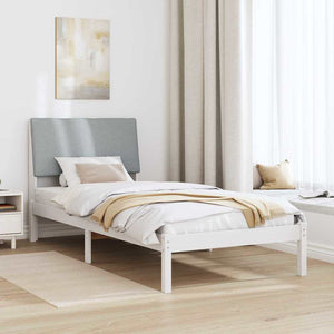 Struttura del Letto Bianco e grigio chiaro 100 x 200 cm 878773