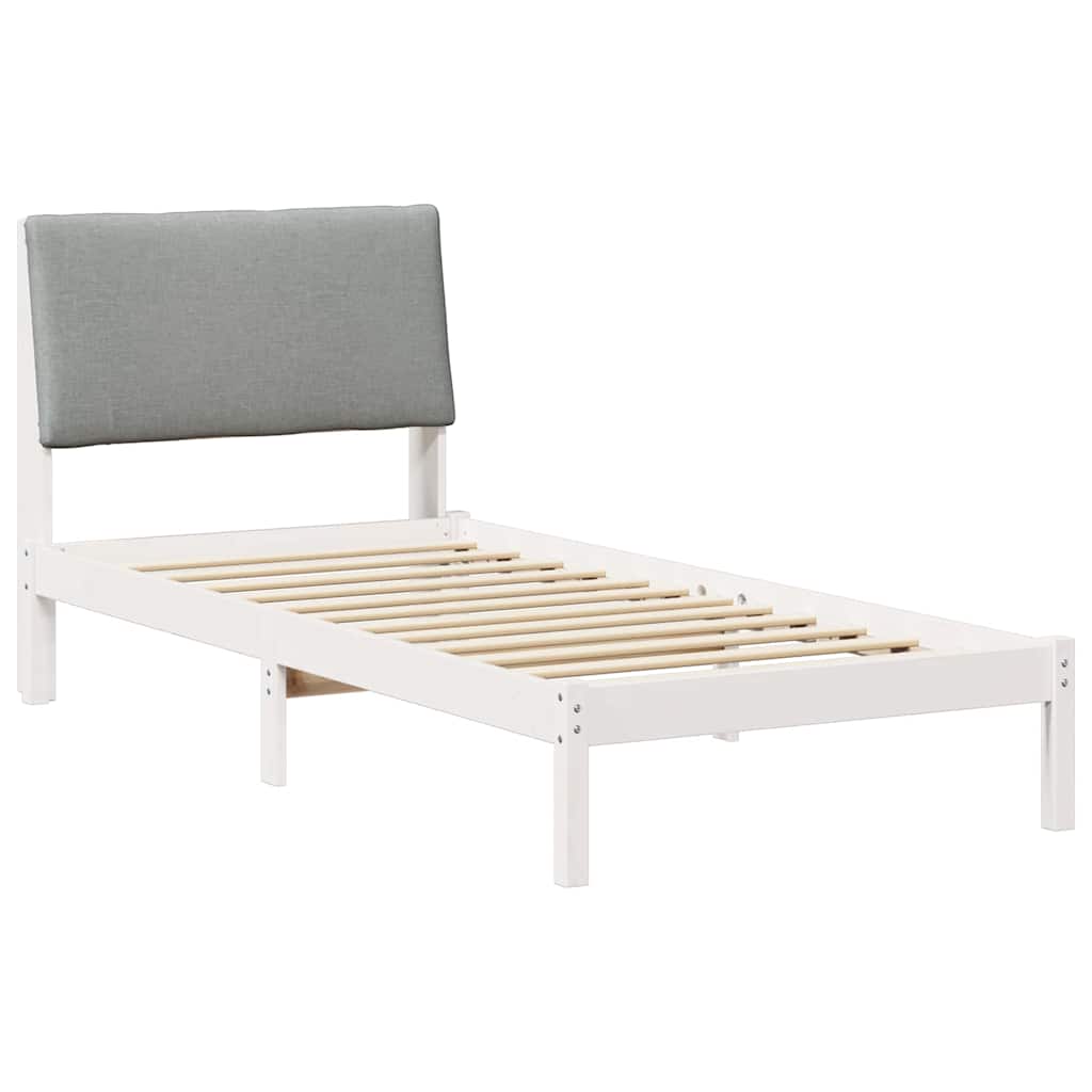 Struttura del Letto Bianco e grigio chiaro 100 x 200 cm 878773