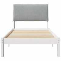 Struttura del Letto Bianco e grigio chiaro 100 x 200 cm 878773