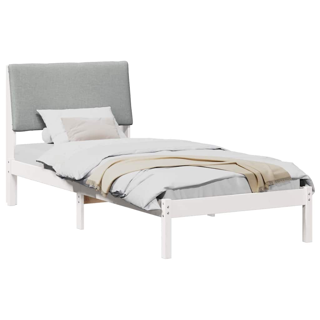 Struttura del Letto Bianco e grigio chiaro 100 x 200 cm 878773