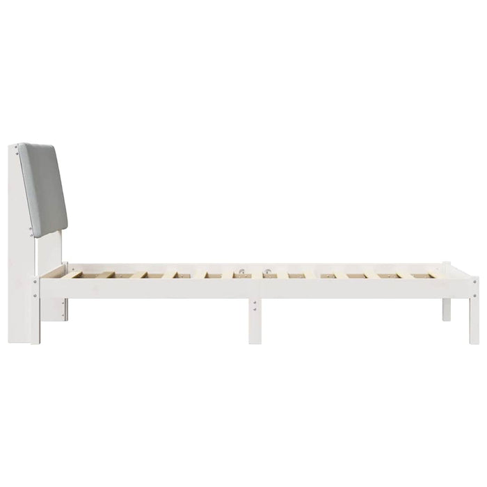 Struttura del Letto Bianco e grigio chiaro 100 x 200 cm 878773