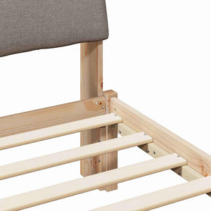 Struttura del letto con testiera-Giroletto con Testiera Marrone e taupe 75 x 190 cm 328676