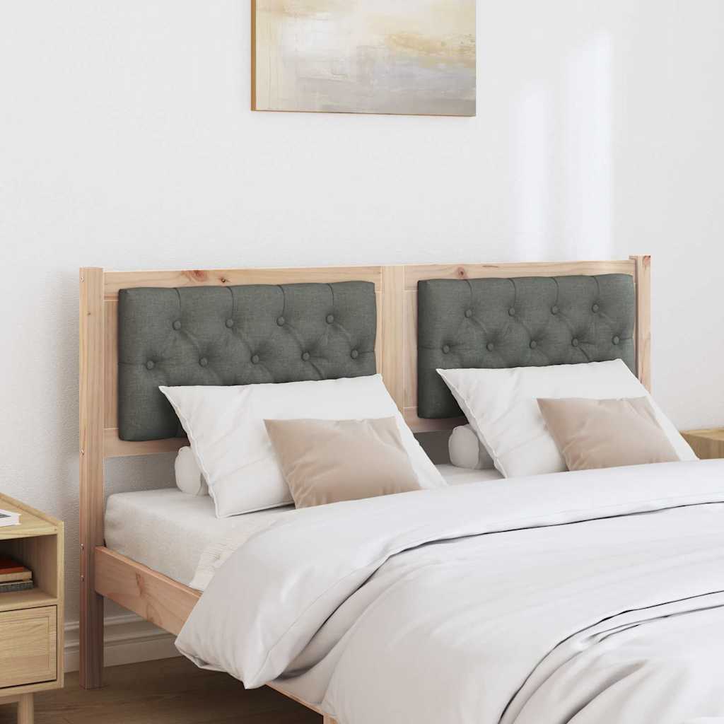 Testiera marrone e grigio scuro 150 cm Legno di pino massello 879005