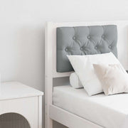 Testiera Bianco e grigio chiaro 120 cm Legno di pino massello 879023