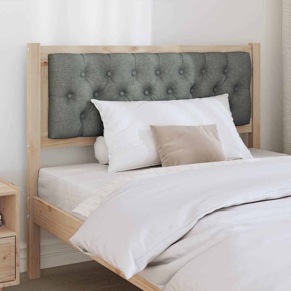 Testiera marrone e grigio scuro 100 cm Legno di pino massello 879025