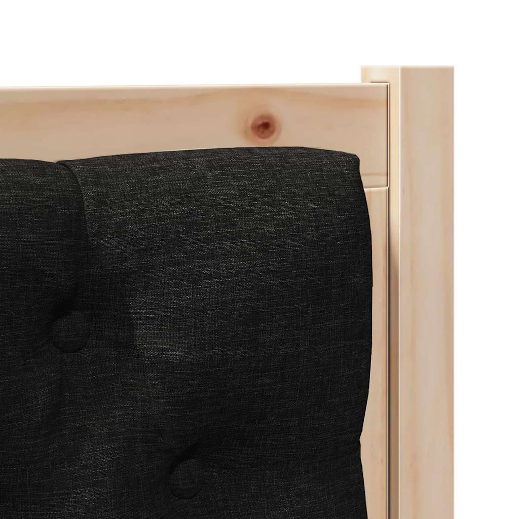 Testiera Altro Marrone e nero 100 cm Legno di pino massello 879026