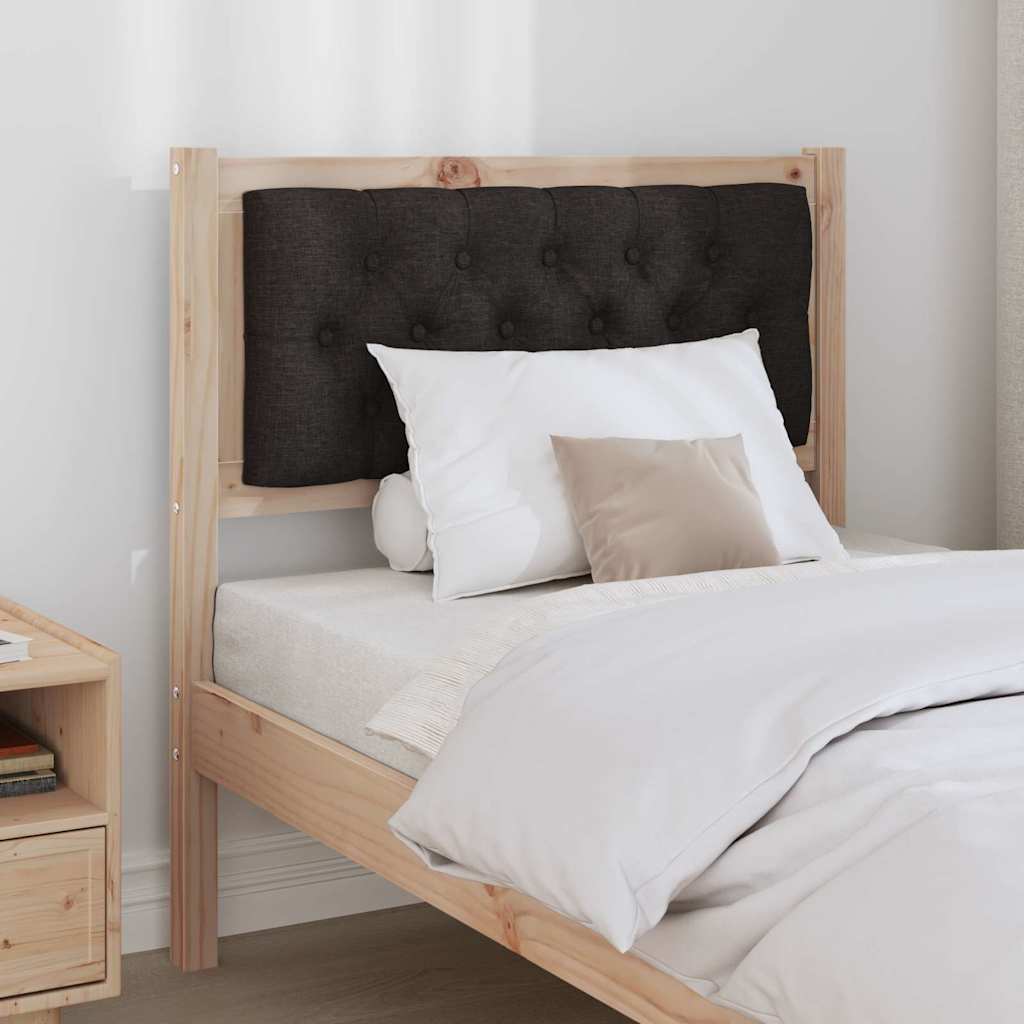 Testiera Altro Marrone e nero 80 cm Legno di pino massello 879036