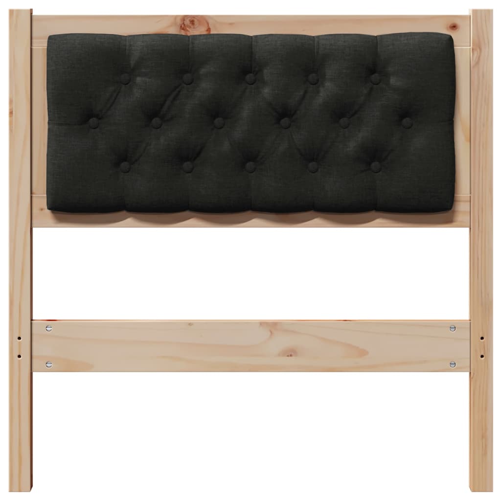 Testiera Altro Marrone e nero 80 cm Legno di pino massello 879036