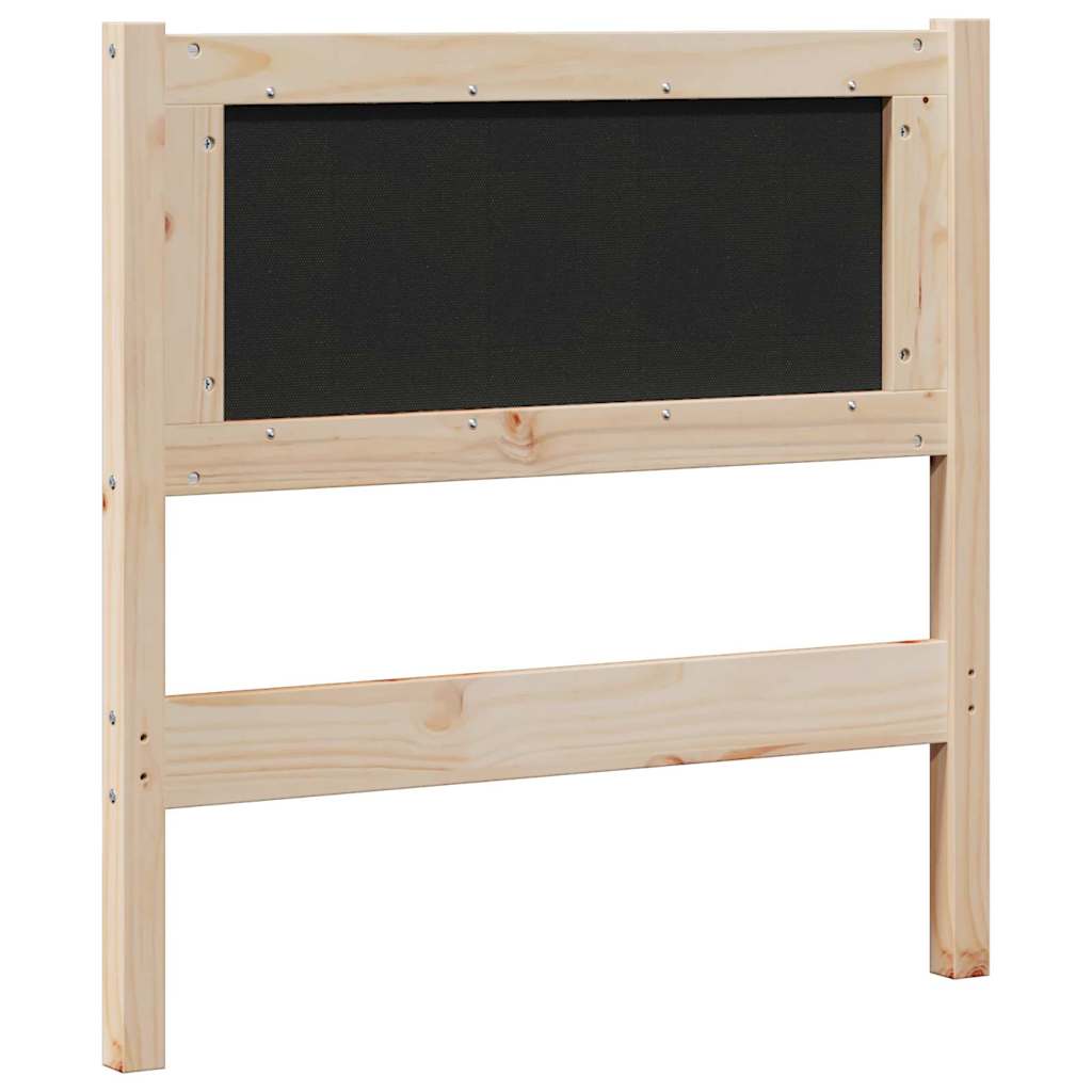 Testiera imbottita con testiera Marrone 75 cm Pino massello 879094