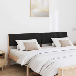 Testiera imbottita Nero 200 cm Pino massello 879101