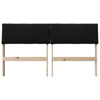Testiera imbottita Nero 160 cm Pino massello 879111