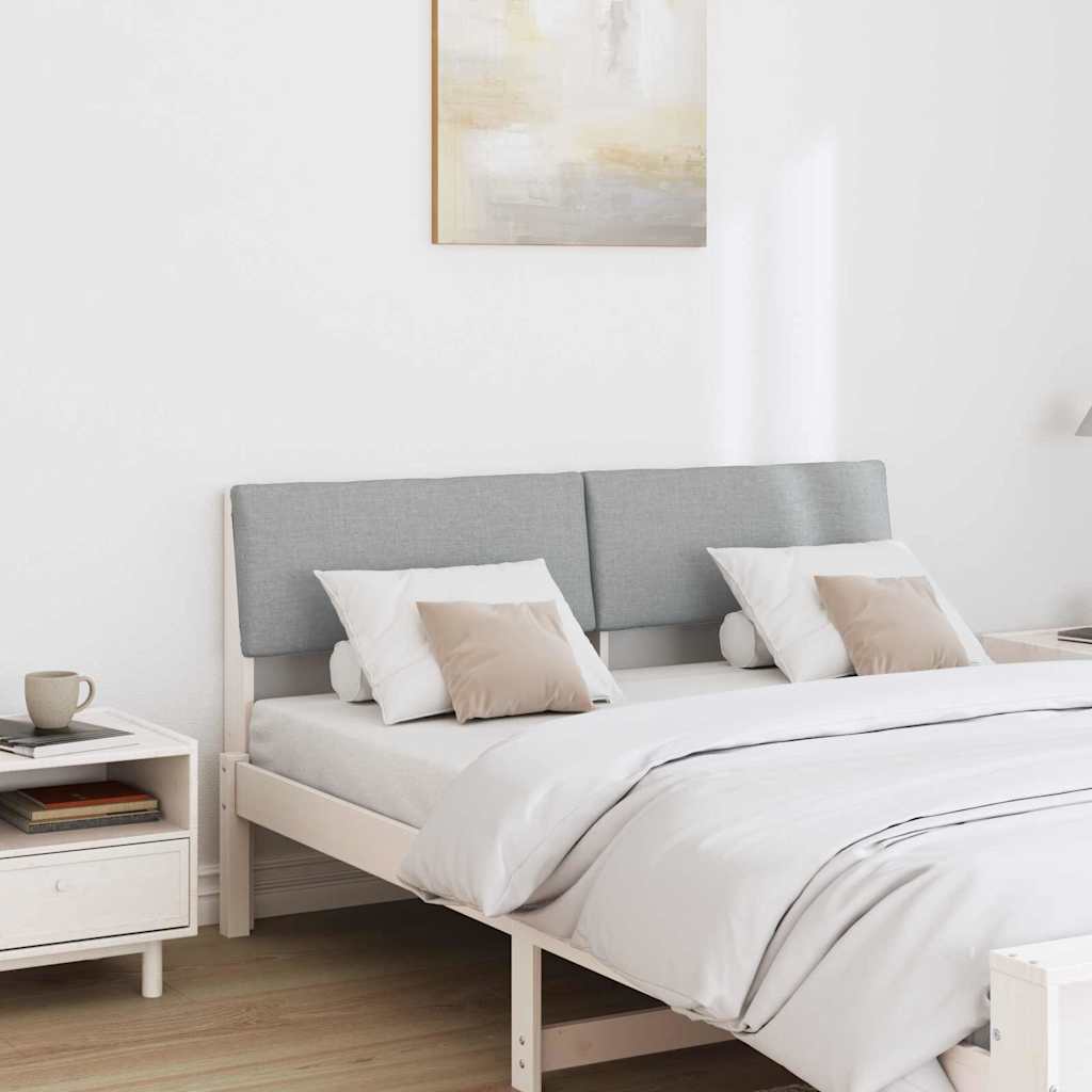 Testiera imbottita Grigio chiaro 135 cm Pino massello 879128